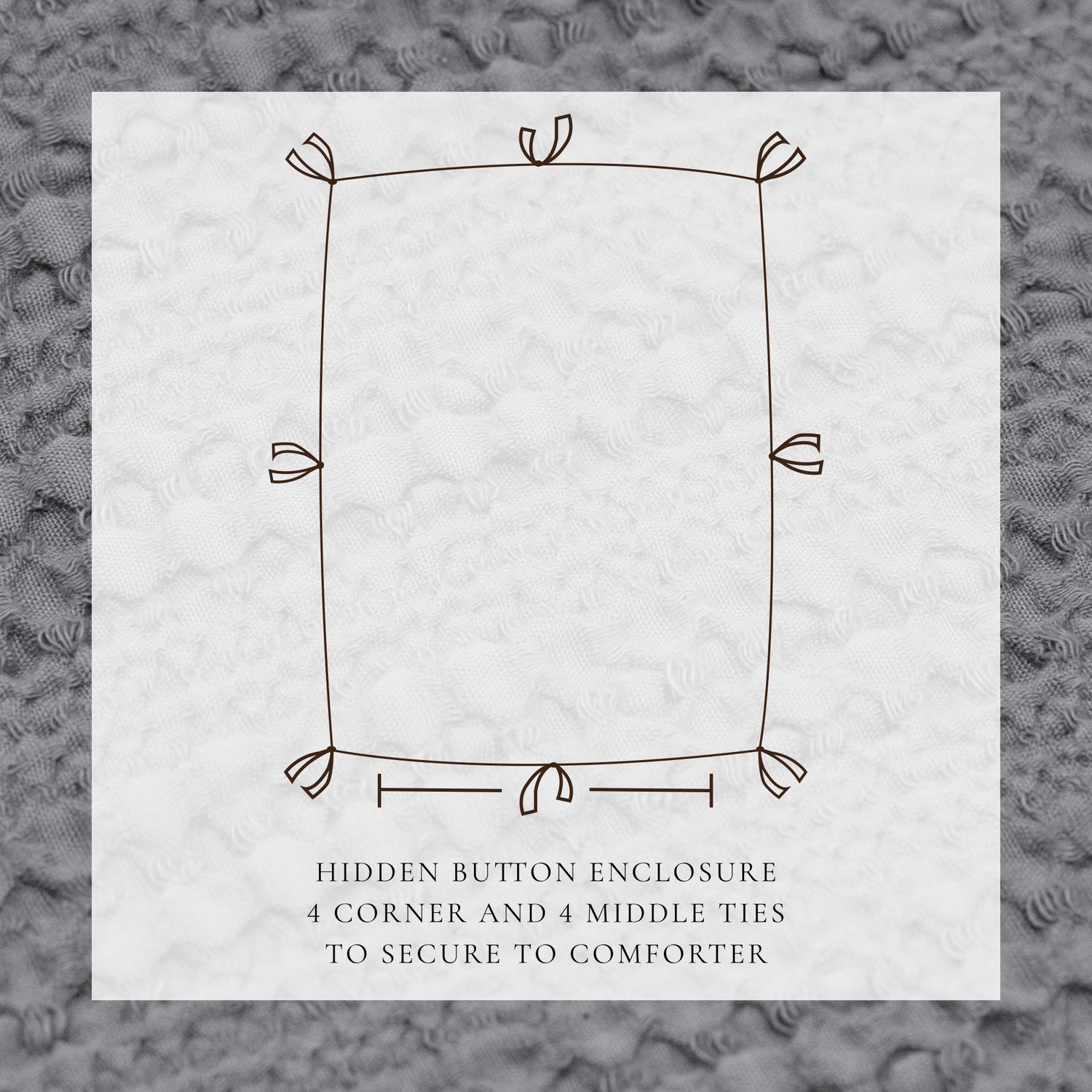 100% Cotton Waffle Weave Duvet Set - Mattea Collection