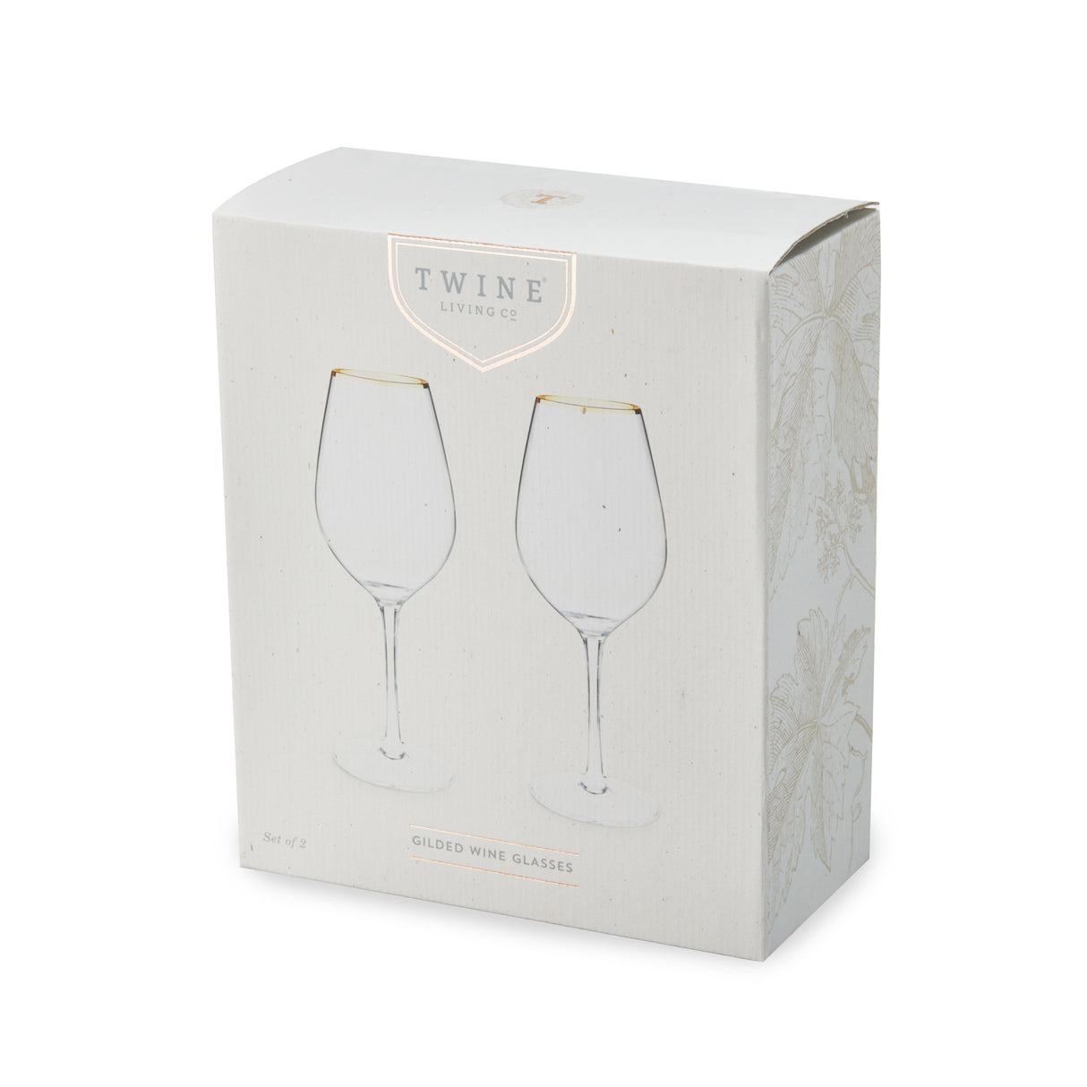 Gilded Stemmed Wine Glasses