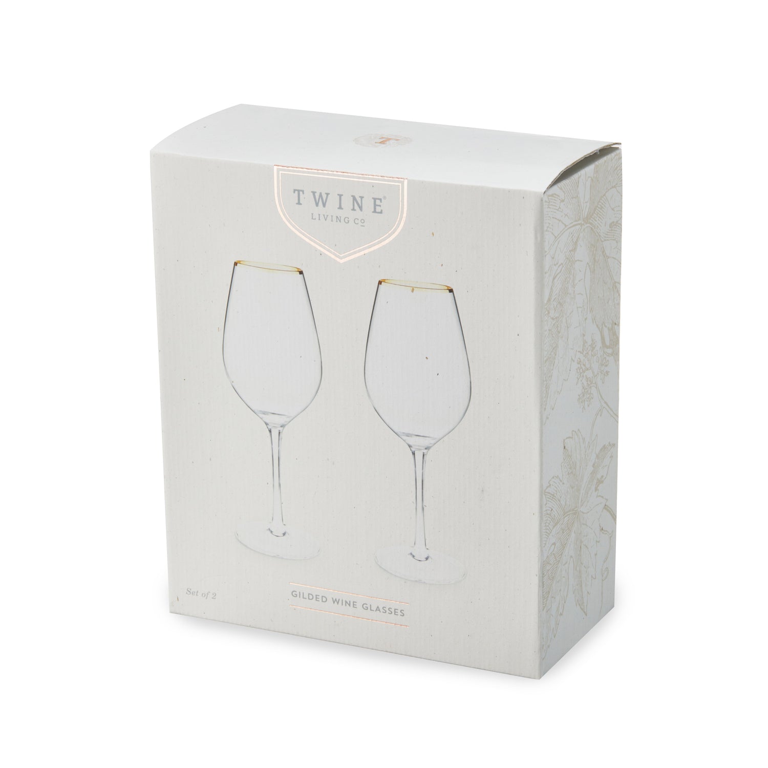 Gilded Stemmed Wine Glasses