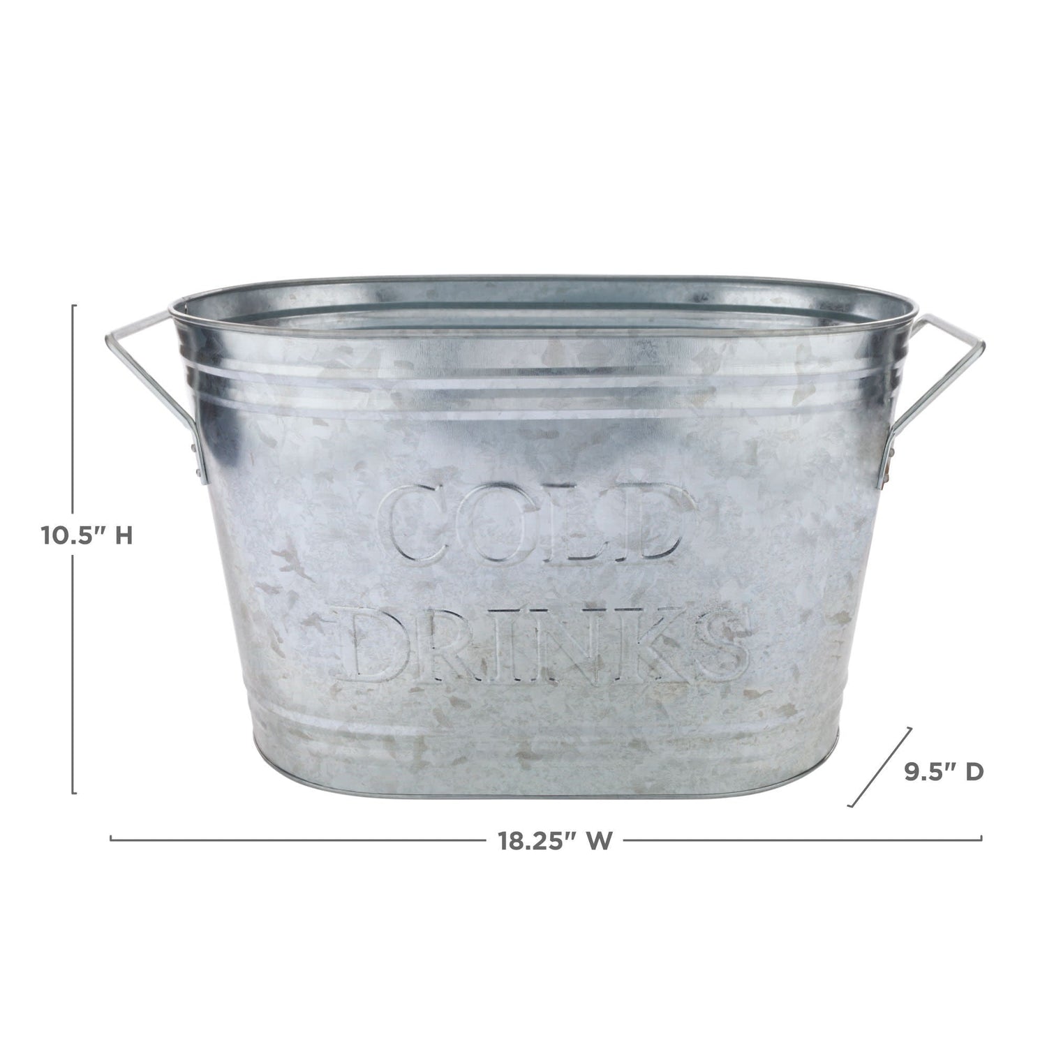 Cold Drinks Galvanized Metal Tub