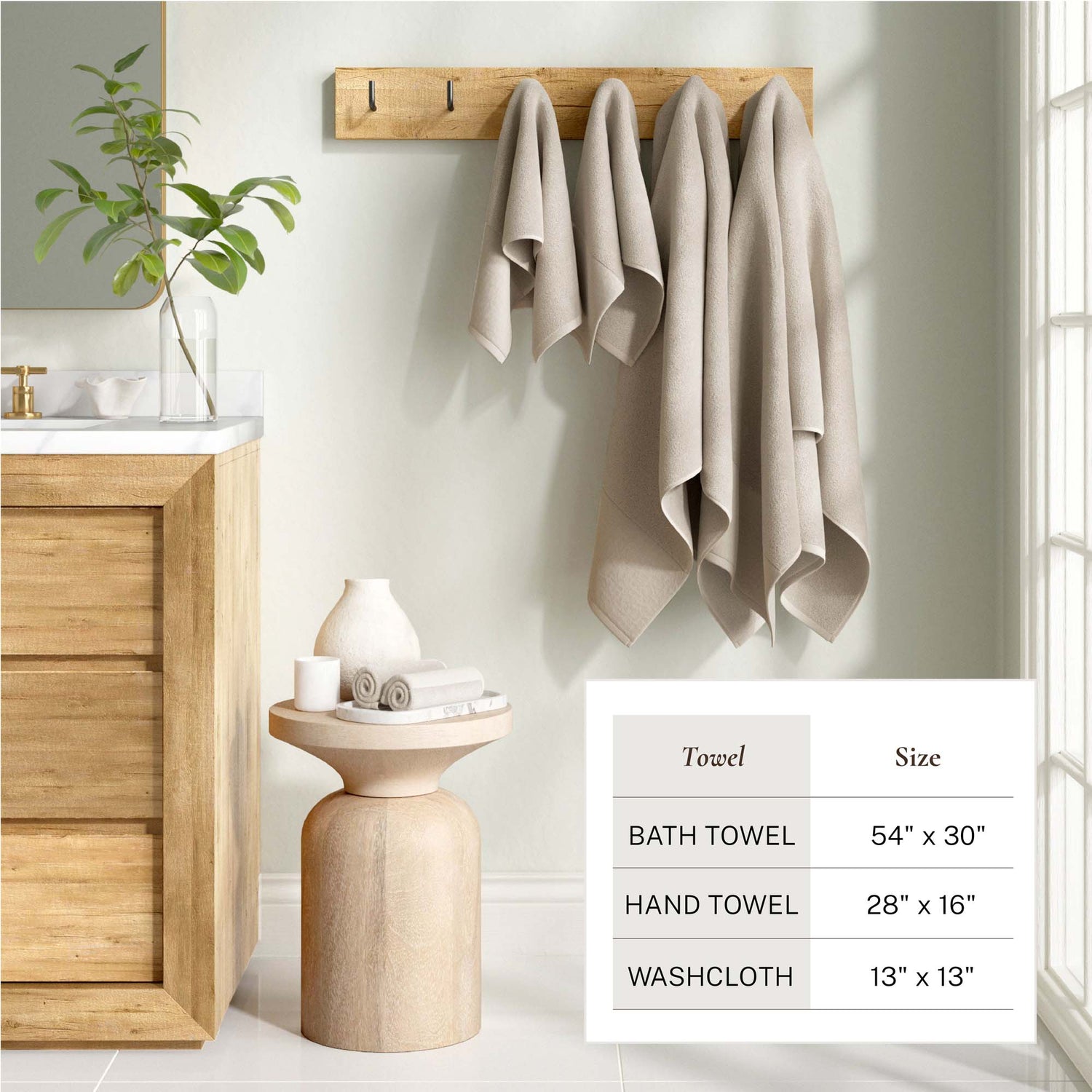 Cotton Linen-Like Border 6-Piece Towel Set - Priya Collection