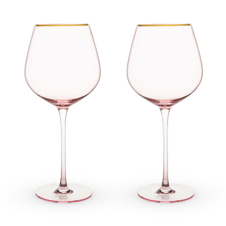 Rose Crystal Red Wine Glass Set