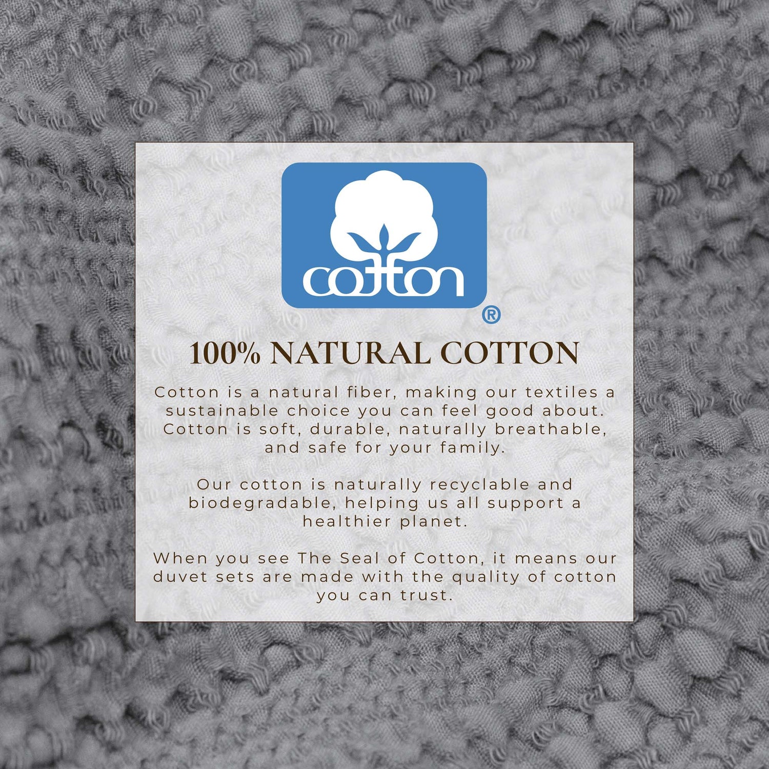 100% Cotton Waffle Weave Duvet Set - Mattea Collection