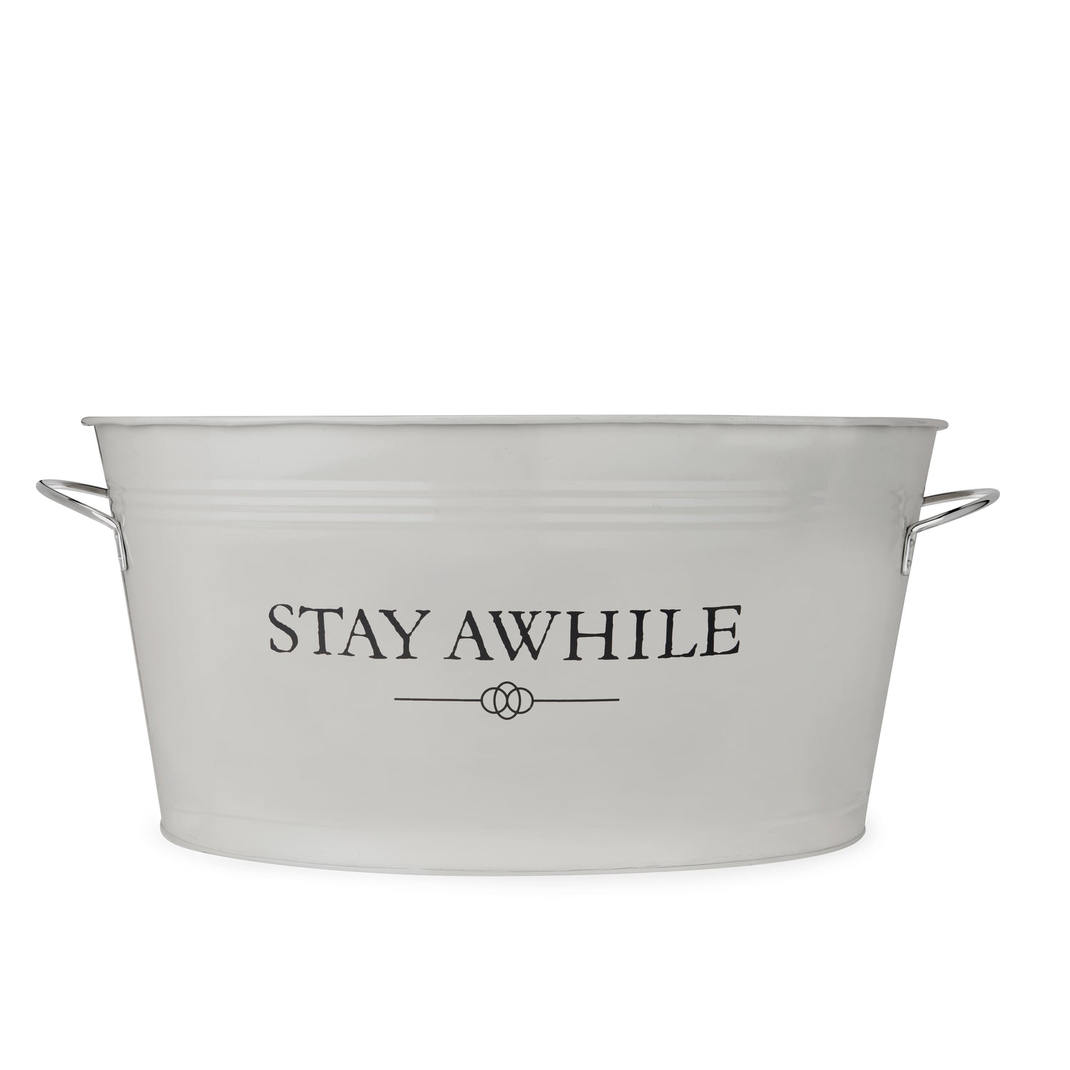 Stay Awhile Metal Drink Tub