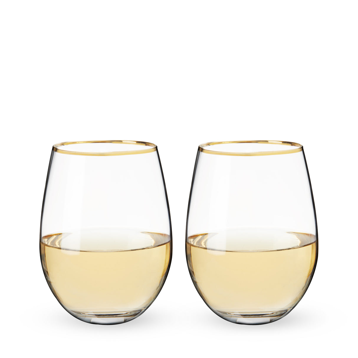 Gilded Stemless Wine Glasses