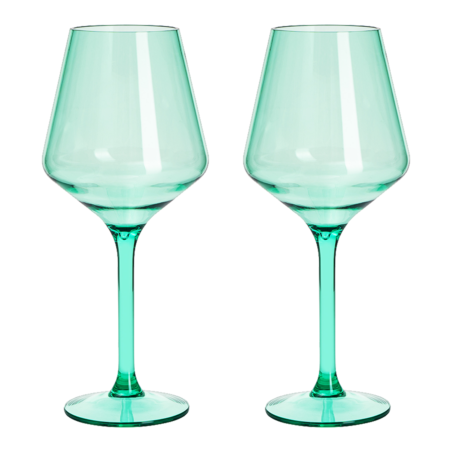 Saint Tropez Acrylic Stemmed Wine Glassware, Set of 2