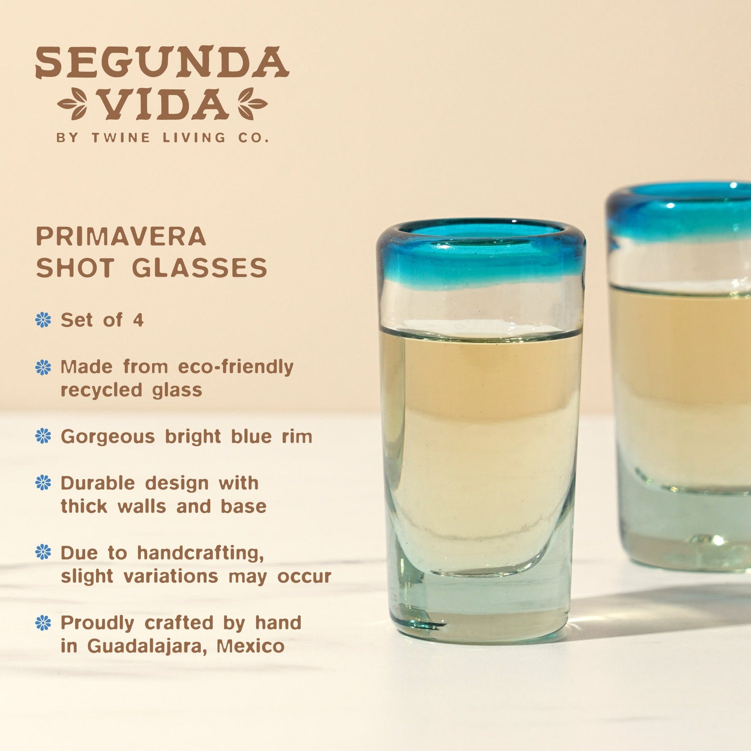 Segunda Vida Primavera Shot Glasses
