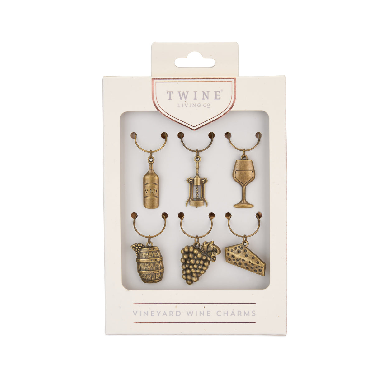 Gold Vineyard Wine Charms