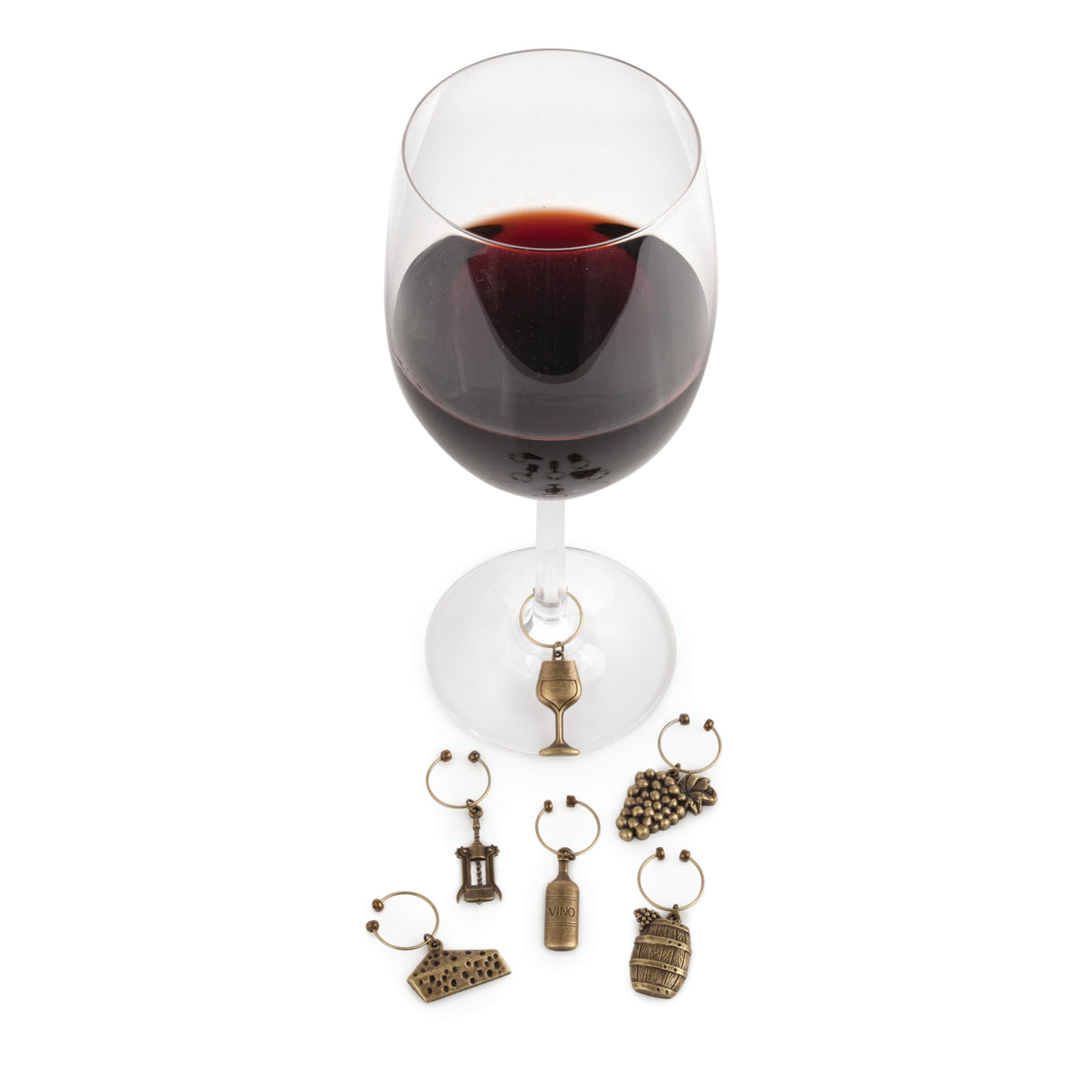 Gold Vineyard Wine Charms
