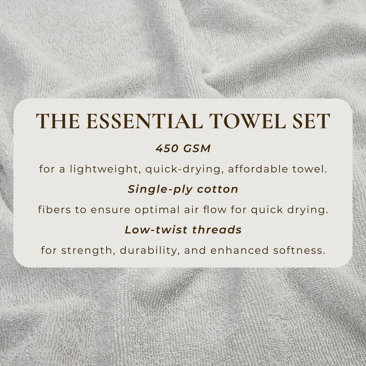 Cotton Terry Bath Towel Set - Cooper Collection