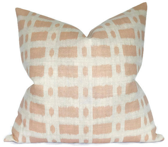 Townline Pillow Cover in Pink, Schumacher Textiles