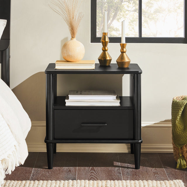 Transitional-solid-wood-spindle-nightstand-–-black-Nightstands