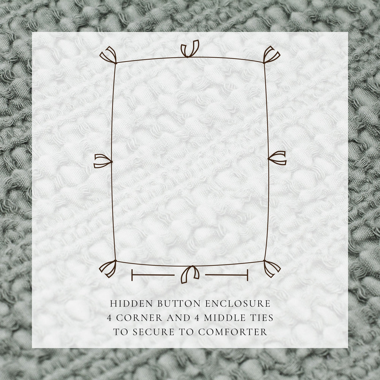 100% Cotton Waffle Weave Duvet Set - Mattea Collection