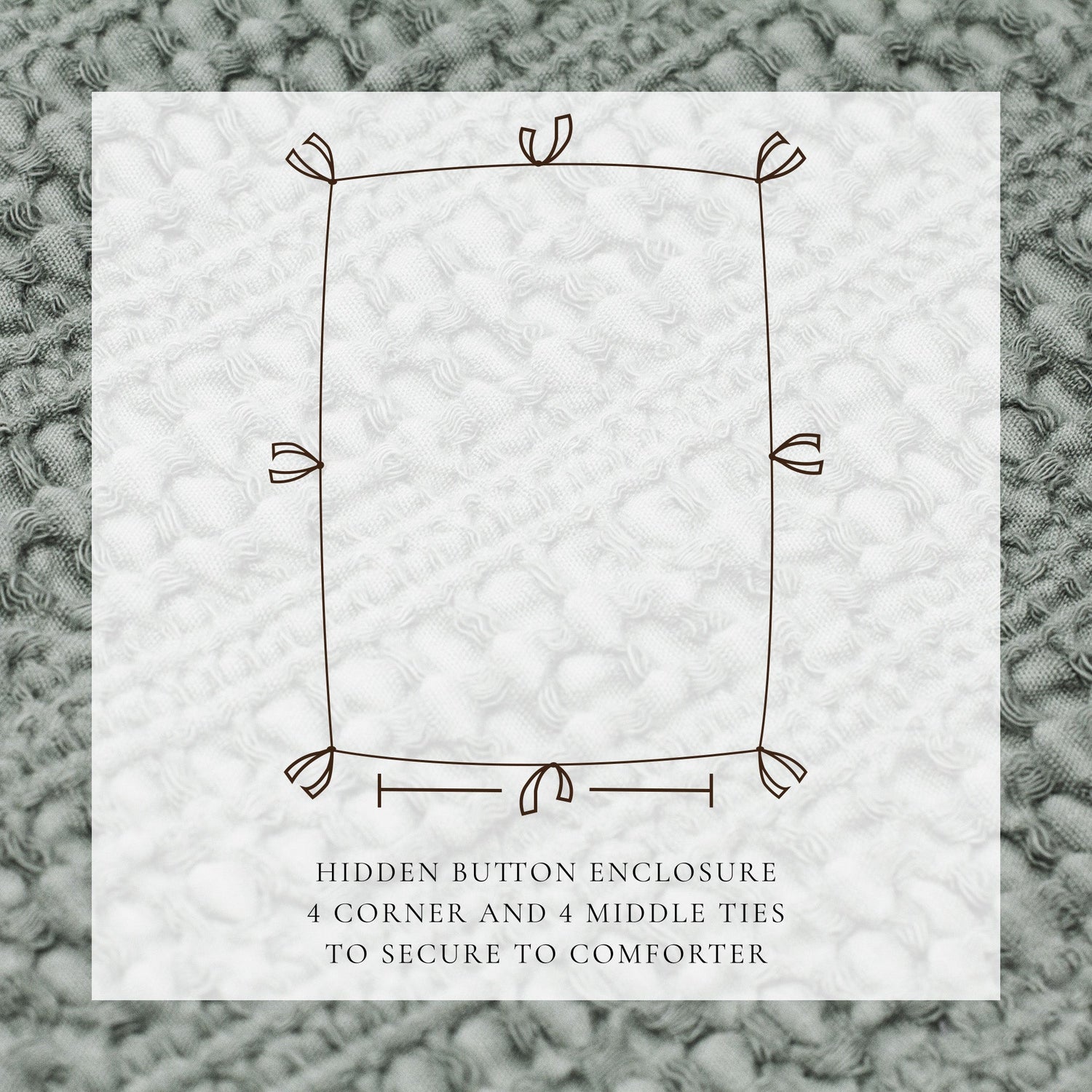 100% Cotton Waffle Weave Duvet Set - Mattea Collection