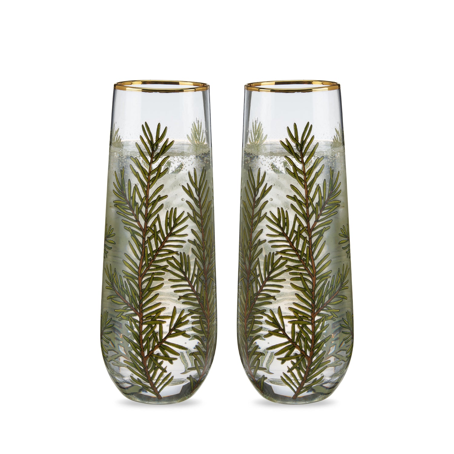 Woodland Stemless Champagne Flute Set