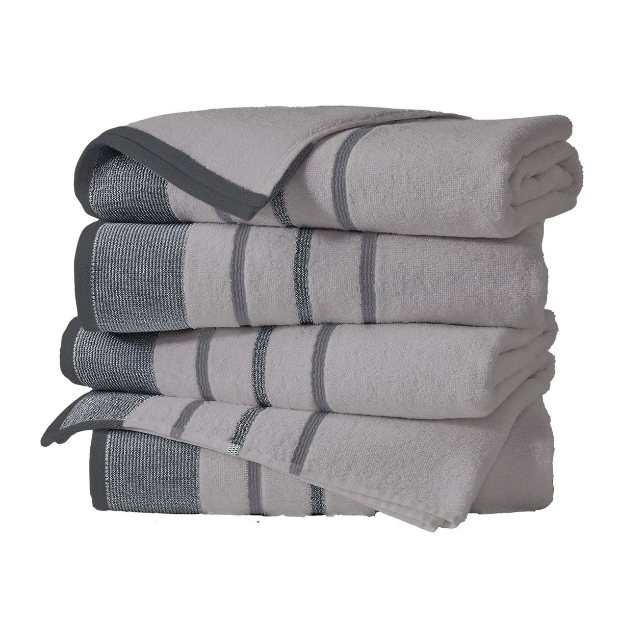 Decorative Cotton Stripe Bath Towel Set - Noelle Collection