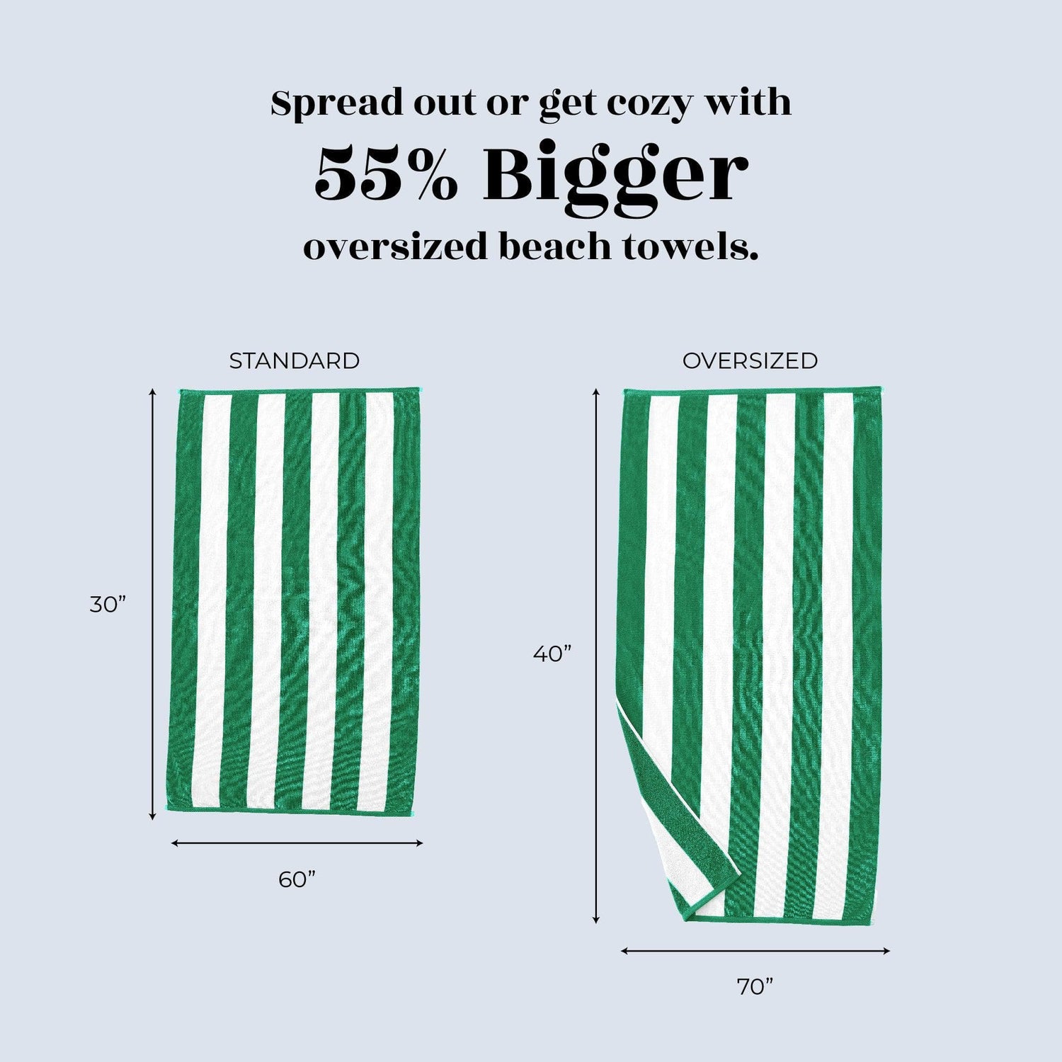 Cotton Velour Cabana Stripe Beach Towel - Novia Collection