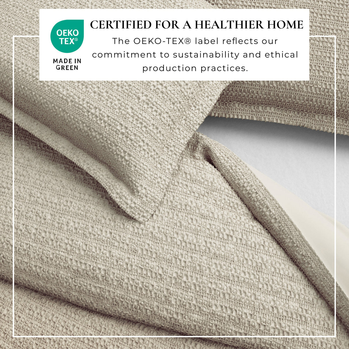 100% Cotton Waffle Weave Duvet Set - Mattea Collection