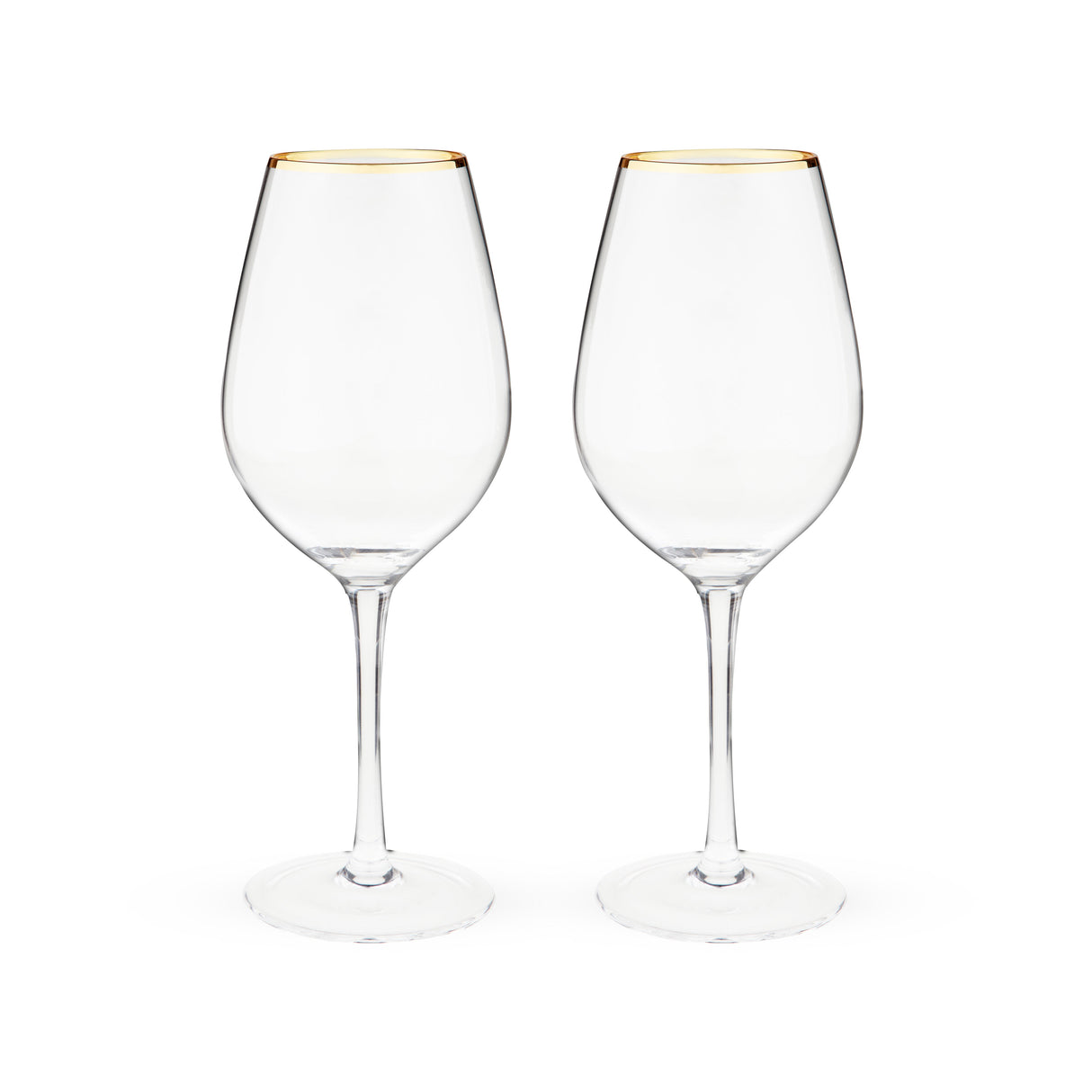 Gilded Stemmed Wine Glasses