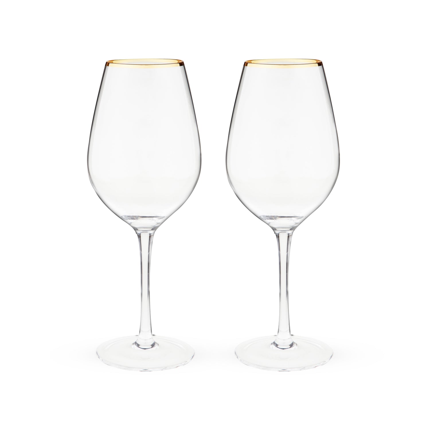 Gilded Stemmed Wine Glasses
