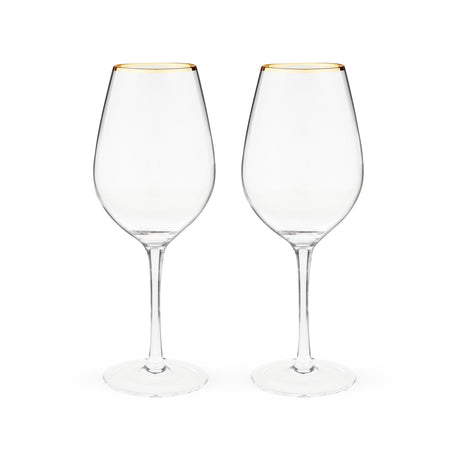 Gilded Stemmed Wine Glasses
