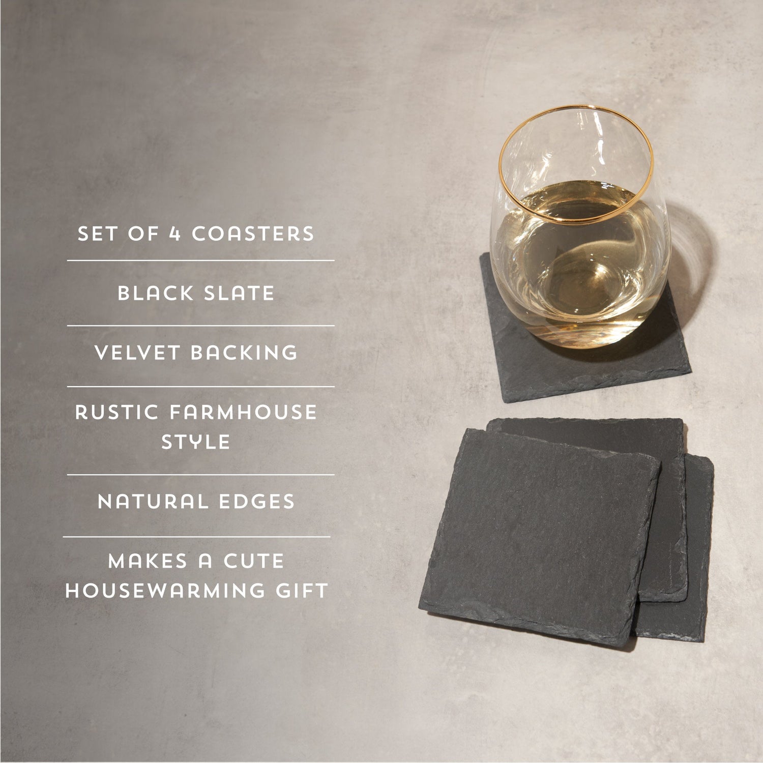 Square Slate Coasters