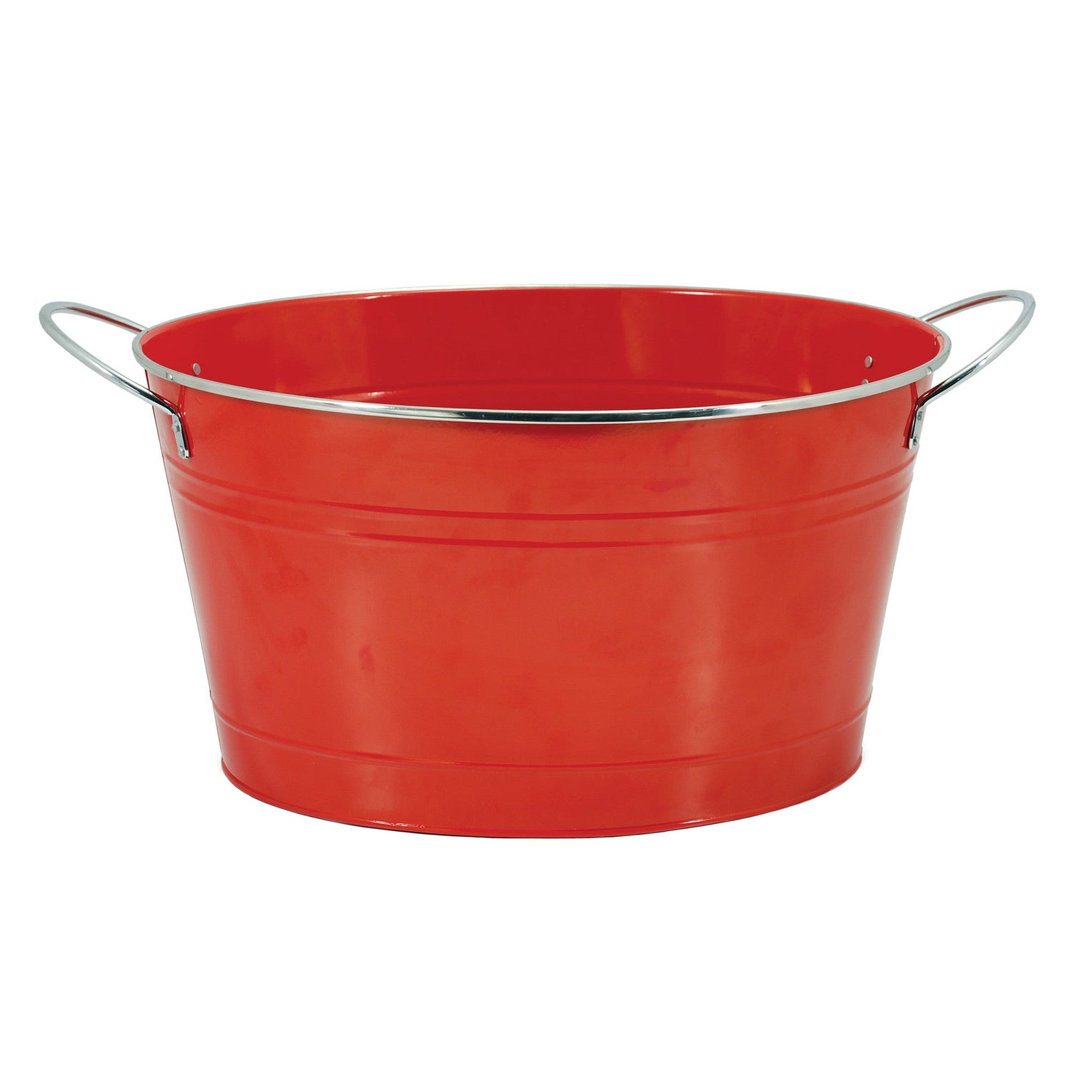 Big Red Galvanized Metal Tub