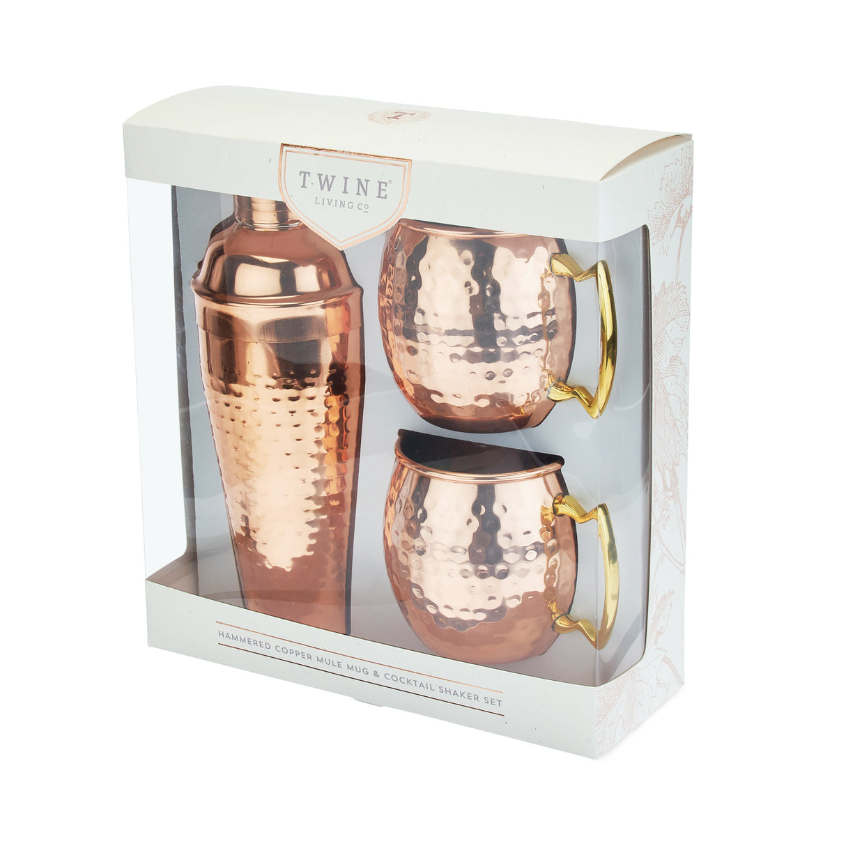 Hammered Copper Bar Set