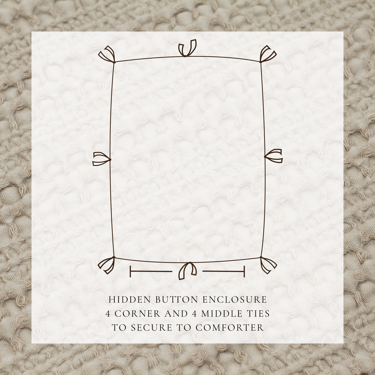 100% Cotton Waffle Weave Duvet Set - Mattea Collection