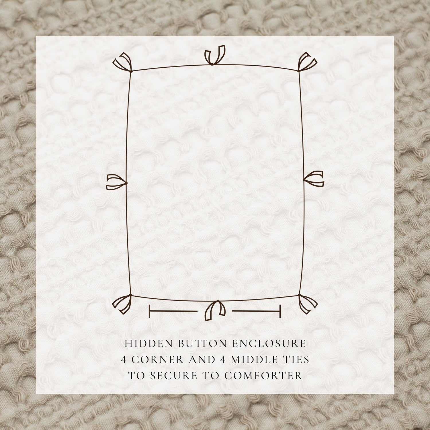 100% Cotton Waffle Weave Duvet Set - Mattea Collection