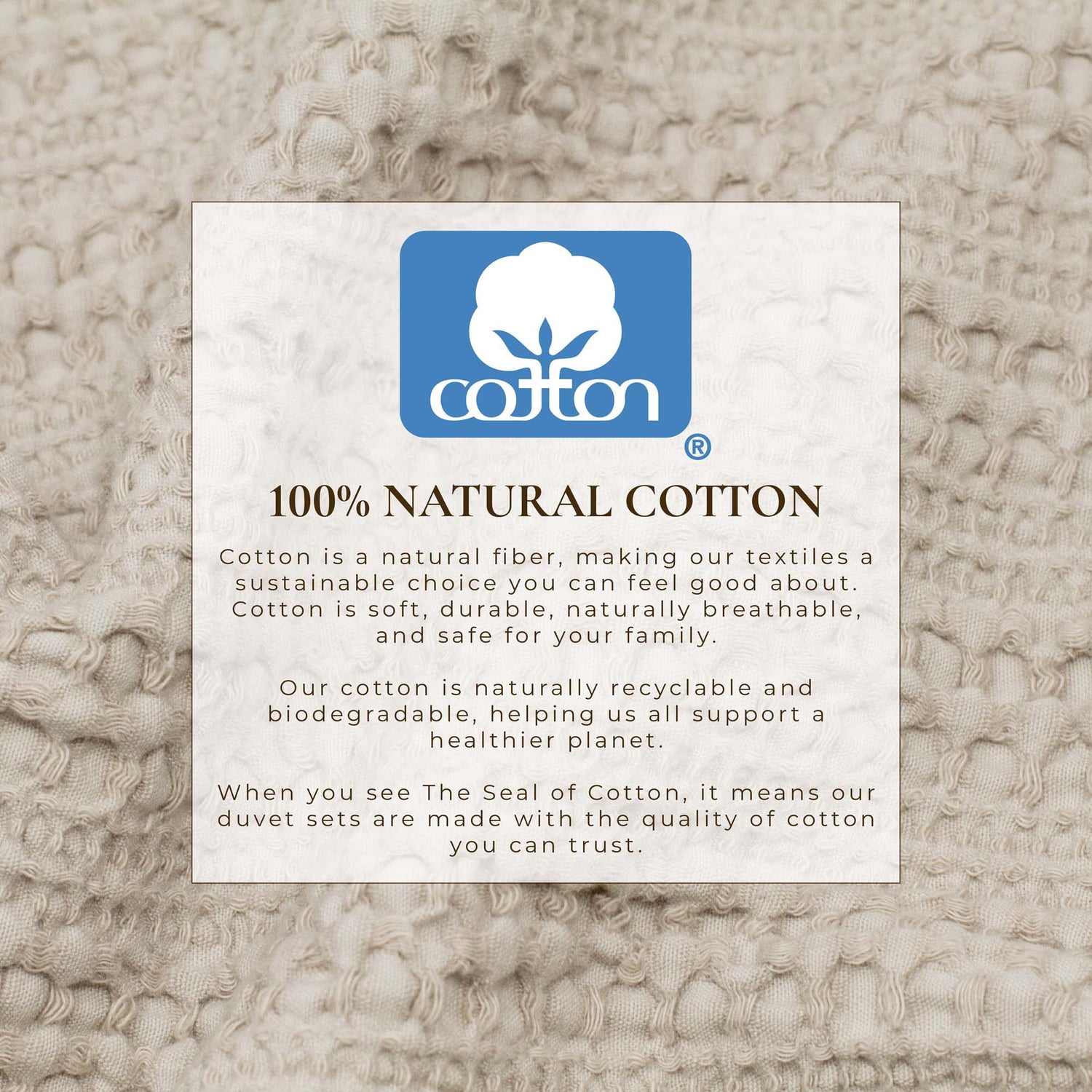 100% Cotton Waffle Weave Duvet Set - Mattea Collection