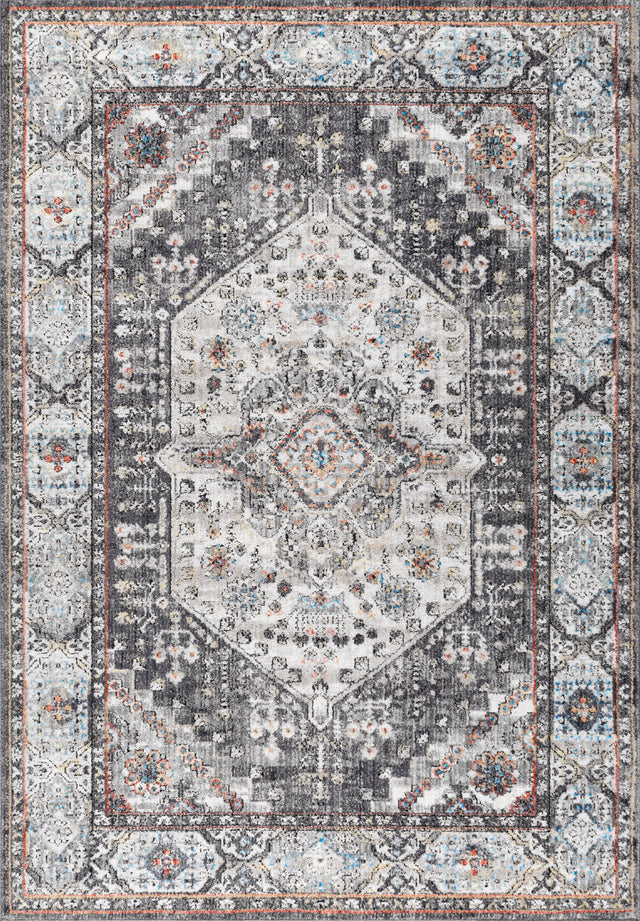 Vintage-Medallion-Area-Rug-Bright-Turquoise,-Gray,-and-Ivory-Rugs