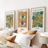 Modern Abstract Flower Marker Set of 3 Piece
