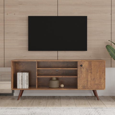 Kali 53.15"W Mid-Century TV Stand (Walnut)