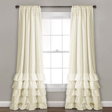 Allison Ruffle Window Curtain Panel Set