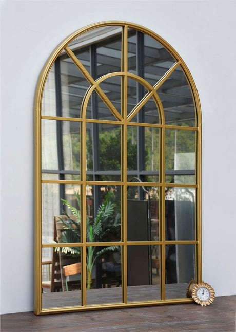 Gold-Arched-Metal-Frame-Cathedral-Mirror-Wall-Mirrors