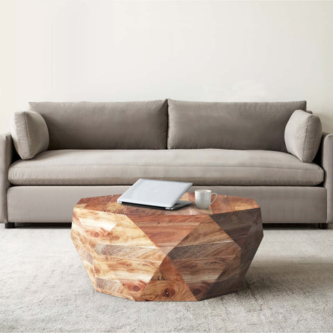 Diamond-Shape-Acacia-Wood-Coffee-Table-With-Smooth-Top-Coffee-Tables