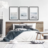 Navy Blue Surfing Wall Art. Set of 3 Prints