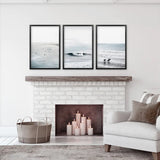 Navy Blue Surfing Wall Art. Set of 3 Prints