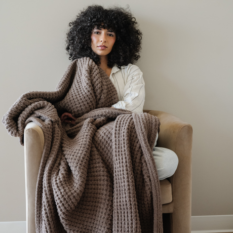 Waffle Knit XL Throw Blankets