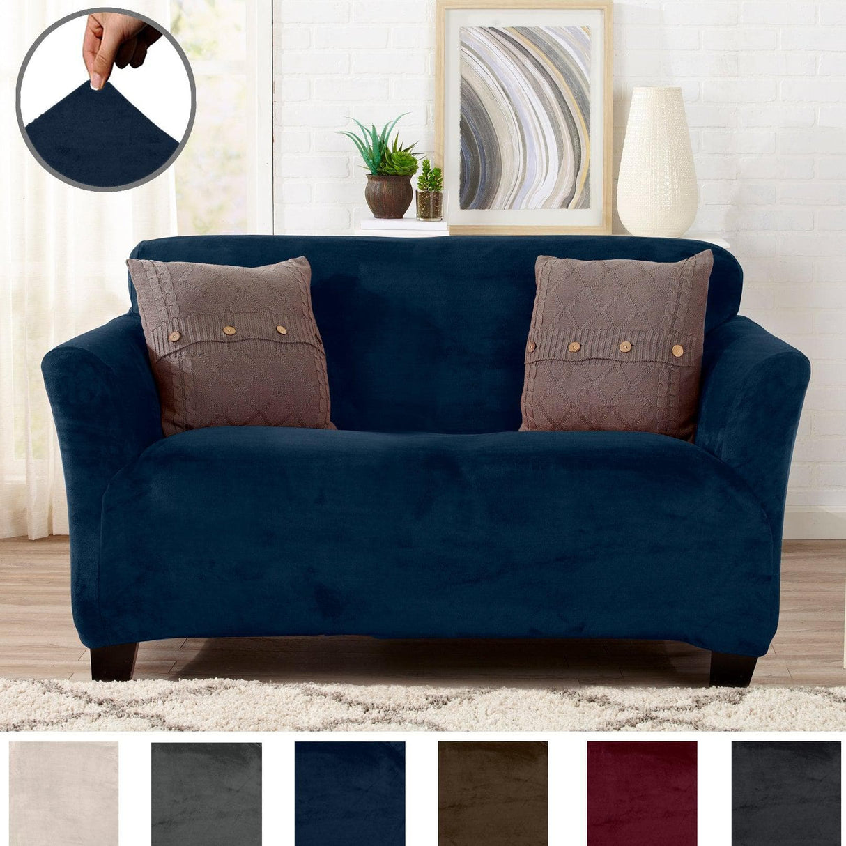 Velvet Stretch Slipcover - Gale Collection