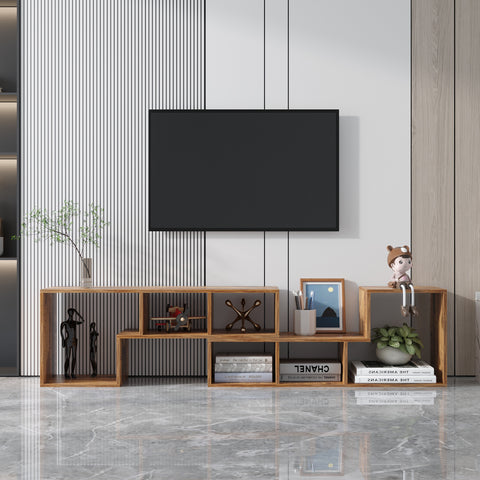 Configurable-Double-L-Shaped-(Oak)-TV-Stand