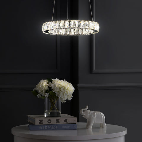 Adjustable-Integrated-LED-Metal/Crystal-Pendant-Pendant