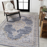 Chenille-Cottage-Medallion-Machine-Washable-Area-Rug-Rugs