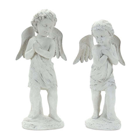Praying-Cherub-Angel-Garden-Statue-(Set-of-2)-Decorative-Sculptures