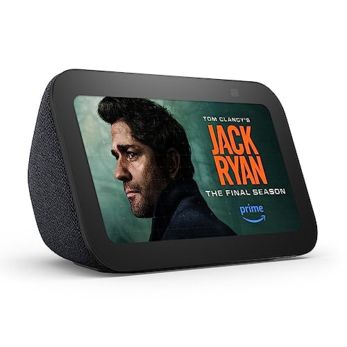 Amazon Echo Show 5, an Alexa device (newest model), Smart display with 2x the bass and clearer sound, Charcoal