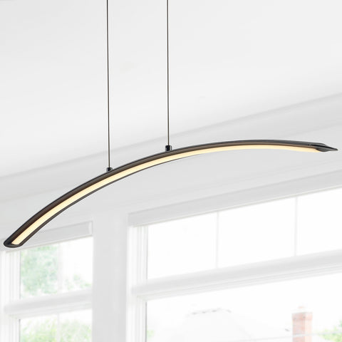 Curved-Dimmable-Adjustable-Integrated-LED-Metal-Linear-Pendant-Ceiling-Light