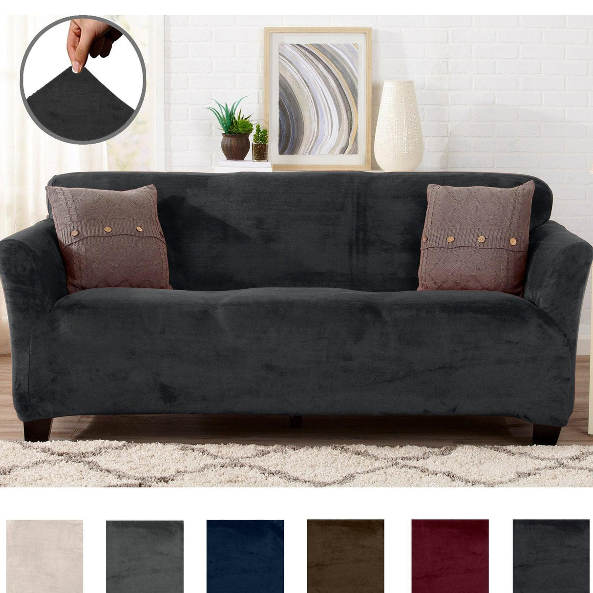 Velvet Stretch Slipcover - Gale Collection