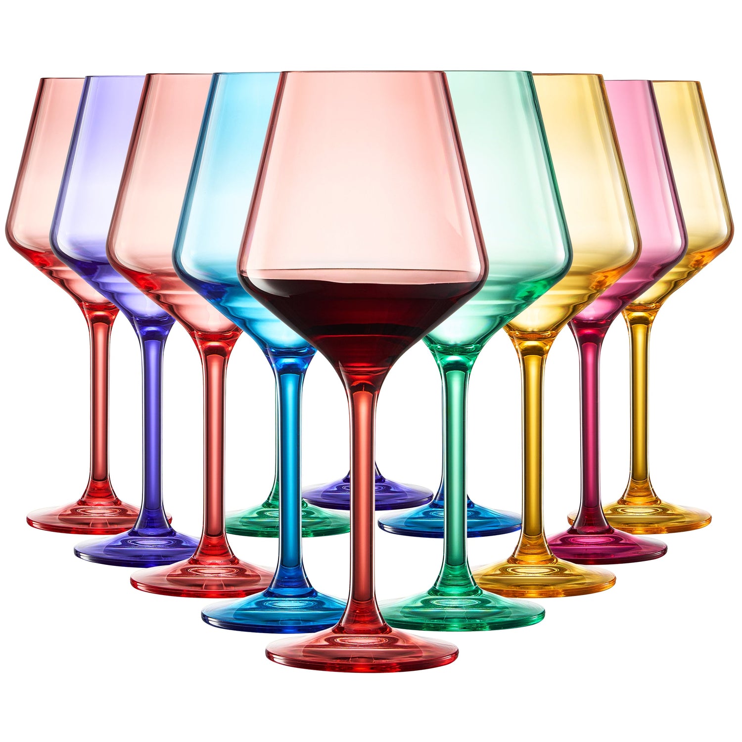 Madrid Acrylic Stemmed Wine Glassware, Set of 12