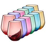 Madrid Acrylic Stemless Wine Glassware, Set of 12